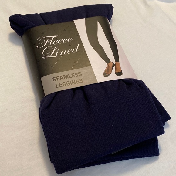 Gold Medal Accessories - Navy Blue Fleece Lined Seamless Leggings